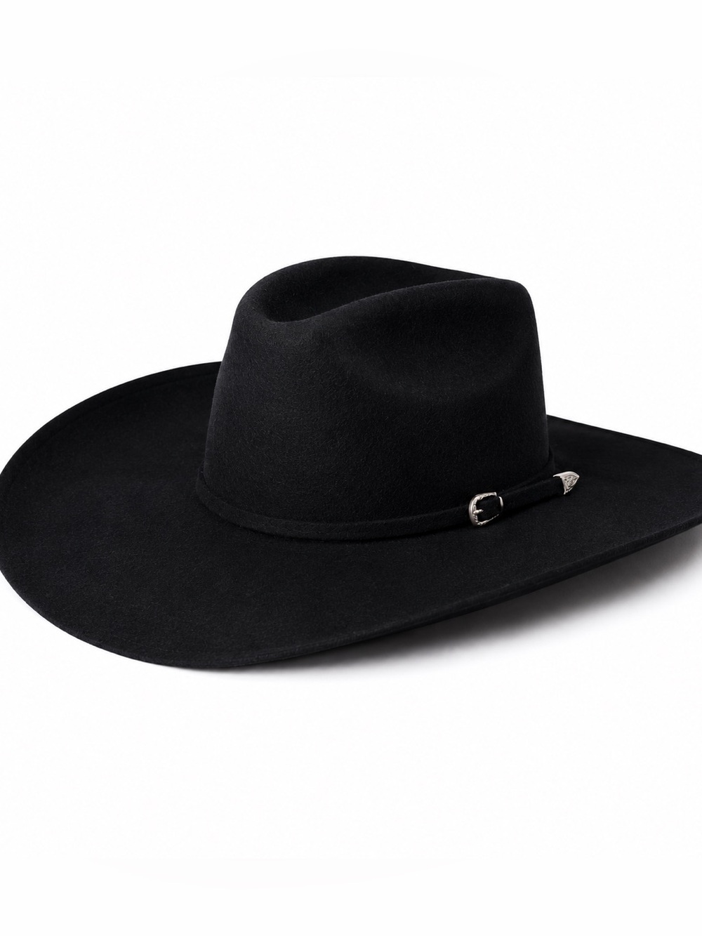 Summit Hats Black Structured Wool Cowboy Hat
Silver Buckle Western Houston Texas